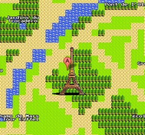 Eiffel Tower 8 bit Google Maps version