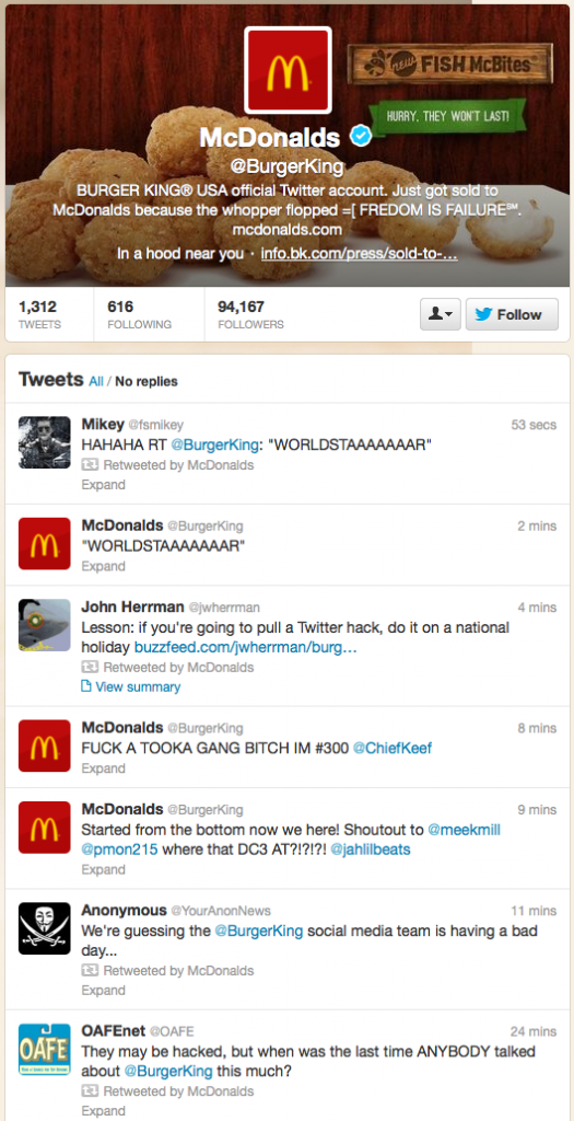 burger king twitter account