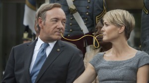 Yummy! Kevin Spacey and Robin Wright share a passion for pasta.