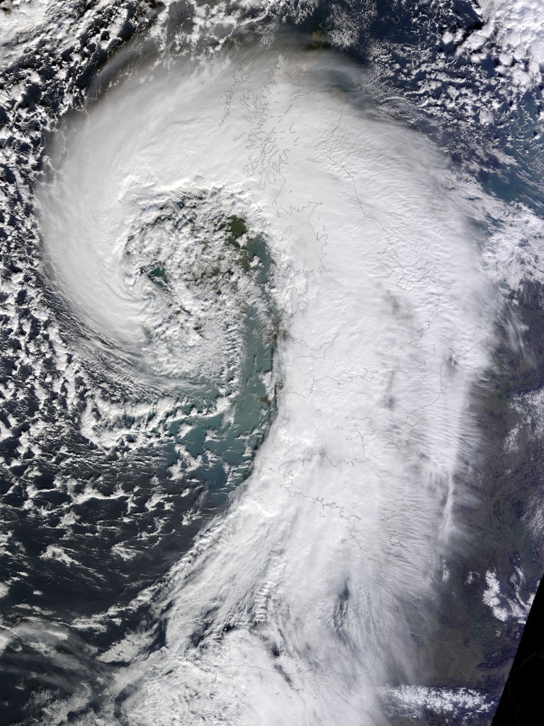 Satellite Image of Storm Darwin over Ireland, 12 February 2014