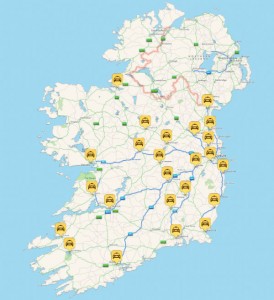 Hailo Ireland Coverage Map - March 2014