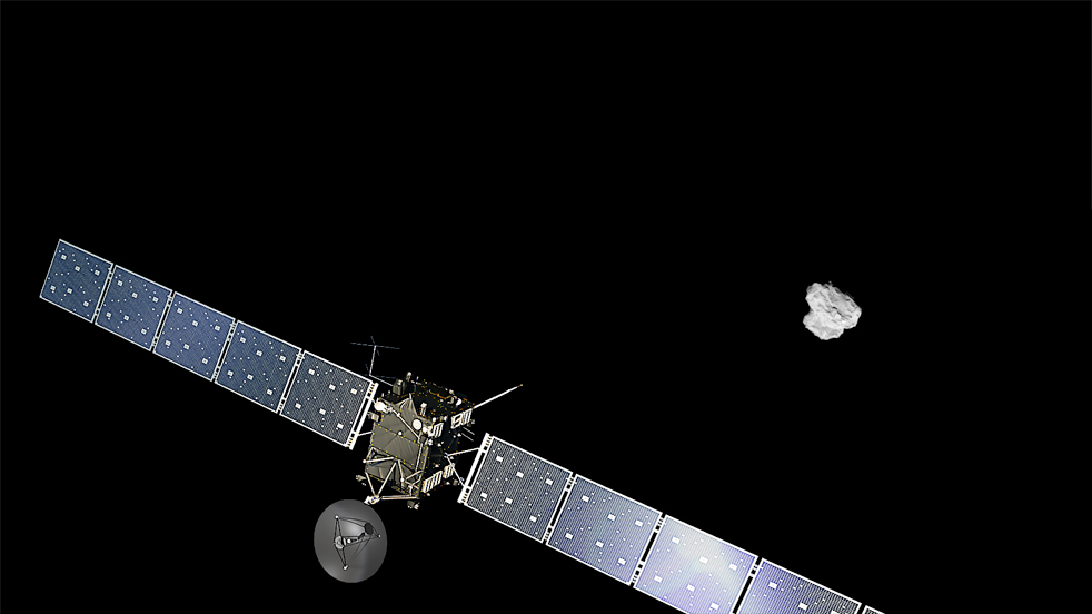 Rosetta arrives at the comet - artist's impression