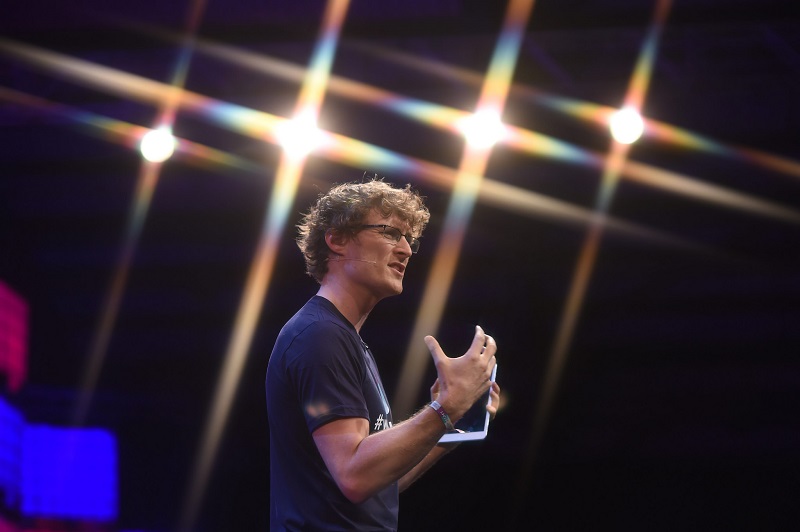 Paddy Cosgrave on stage at Web summit. image: Web Summit / Sportsfile