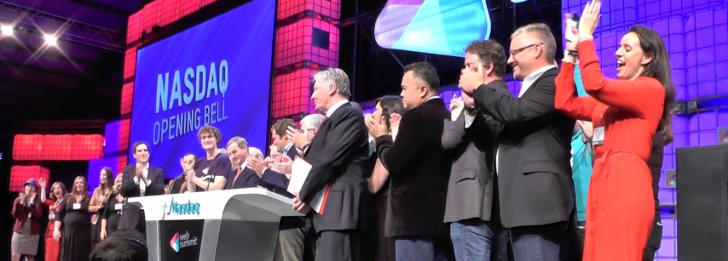 Taoiseach Enda Kenny TD rings the Nasdaq Opening Bell, live from Web Summit, Dublin