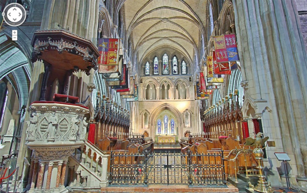 Interior of St Patrick's Cathedral, on Google Street View