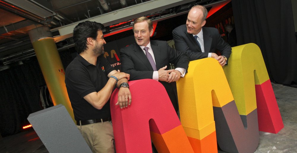 Gonzalo Martin-Villa, Global Director of Wayra, Telefonica Digital; An Taoiseach, Enda Kenny TD; and Tony Hanway, CEO, Telefonica Ireland pictured at the launch of Wayra Ireland in 2012