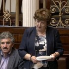 Independent TD Catherine Murphy speaking in the Dáil yesterday. Lawyers for Denis O'Brien are claiming that a High Court injunction prevents media from reporting what she said.