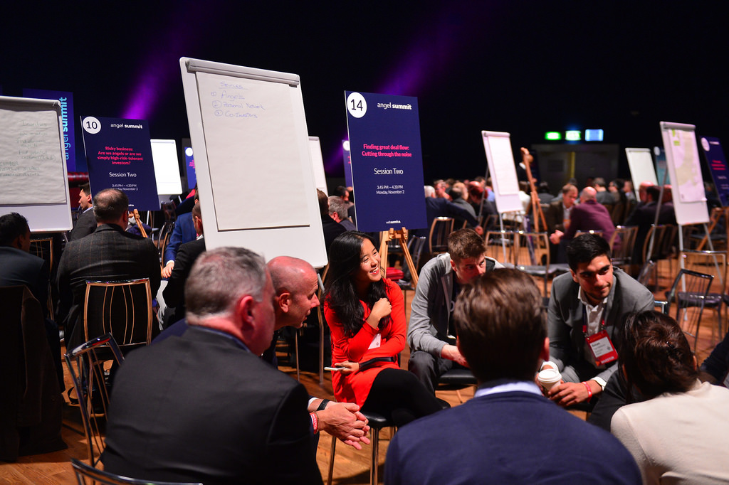 Participants at Monday's Angel Summit ahead of the main event. Photo Credit: Web Summit/Sportsfile