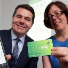 Minister for Transport, Tourism and Sport Paschal Donohoe & Anne Graham, CEO, National Transport Authority, pictured at the launch of the Leap Top-Up App which uses NFC to read and write to Leap Cards. Photo Credit: Philip Leonard