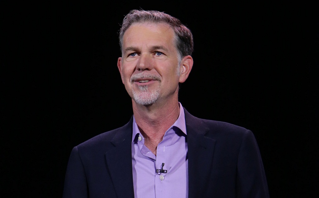 Netflix CEO Reed Hastings delivers a keynote address at CES last week.
