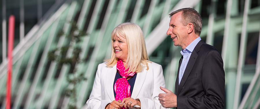 The Minister for Jobs, Enterprise and Innovation, Mary Mitchell O’Connor TD is pictured with Karl Flannery, CEO of Storm Technology and Chair of the Tech/Life Ireland Delivery Group, at the launch of Tech/Life Ireland, a new national initiative to brand Ireland as a top destination to pursue a career in technology.