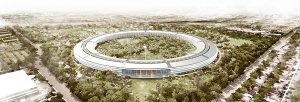 Artist's rendering of Apple Campus Two, which is under construction