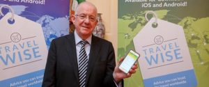 Minister for Foreign Affairs and Trade, Charlie Flanagan TD, launches the new TravelWise smartphone app