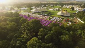 Drones-Eye-View over the site of Electric Picnic 2016