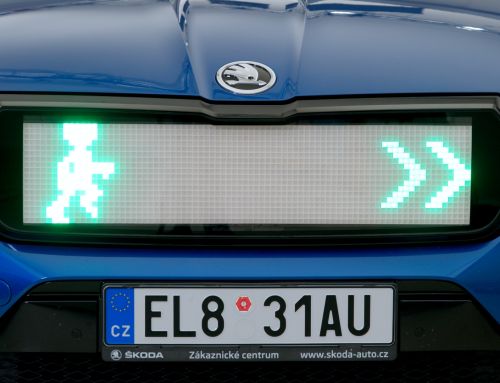 Skoda develops a car grille that can tell pedestrians when to safely cross a road